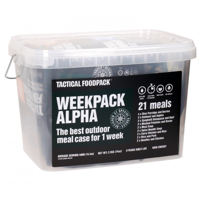 Set 21x MRE dehydrované nourriture de survie - Weekpack Alpha Tactical Foodpack