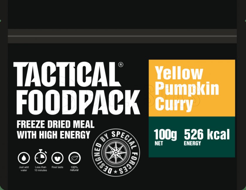 Repas déshydraté - courge jaune au curry Tactical Foodpack