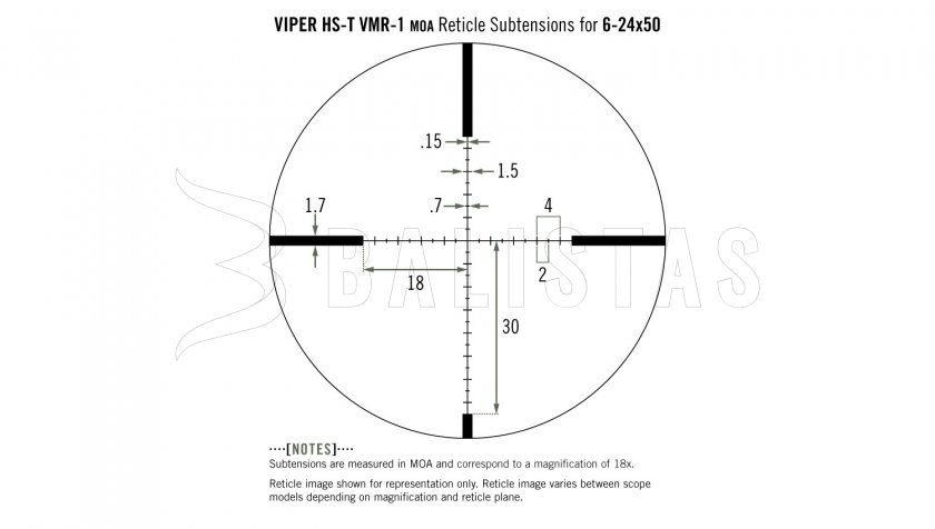 Lunette de visée Vortex Viper HST 6-24x50 AO VMR-1