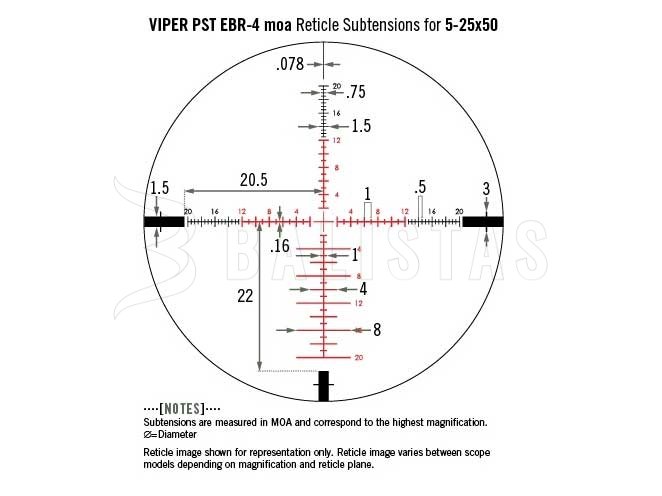 Lunette de tir Vortex Viper PST II 5-25x50 AO EBR-4