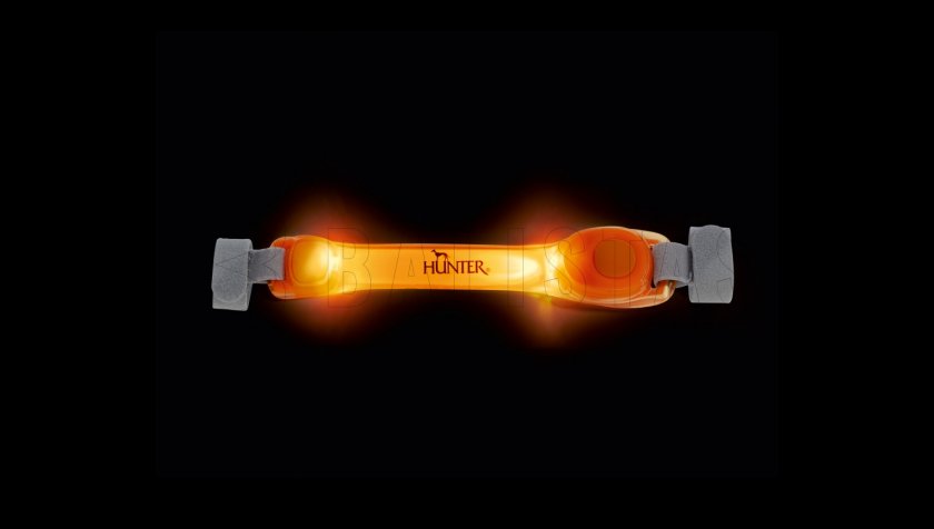 Pendentif LED lumineux pour collier Hunter orange