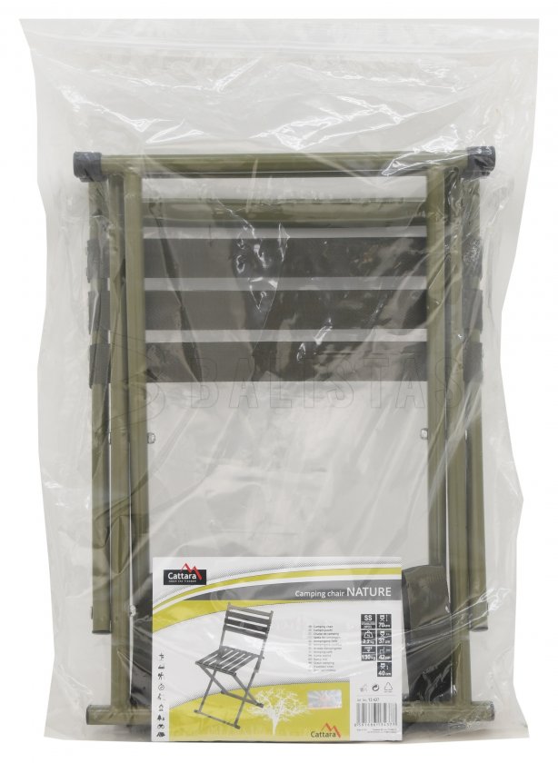 Chaise de camping pliante Cattara NATURE avec dossier