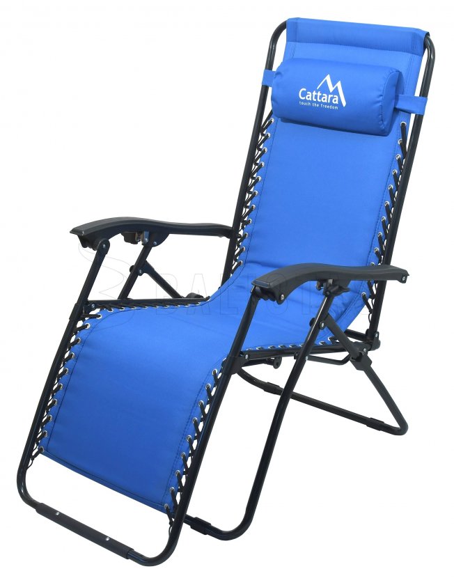 Chaise de camping réglable Cattara LIVORNO bleu