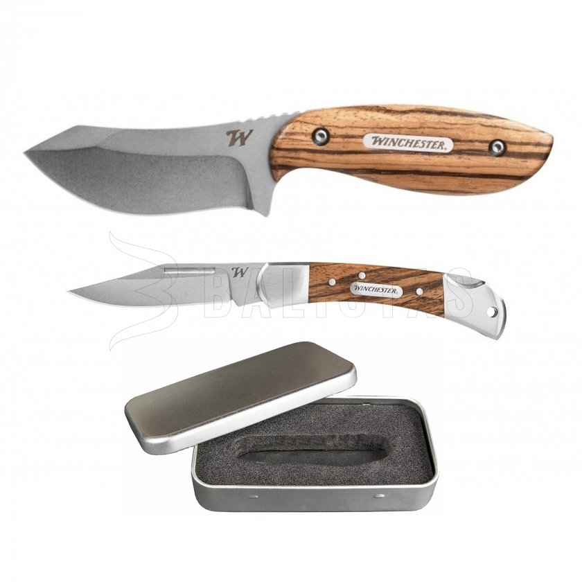 Set de couteaux Winchester Barrens + Lasso en coffret cadeau
