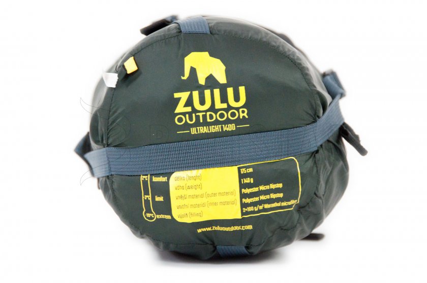 Sac de couchage Zulu Ultralight 1400 185cm noir