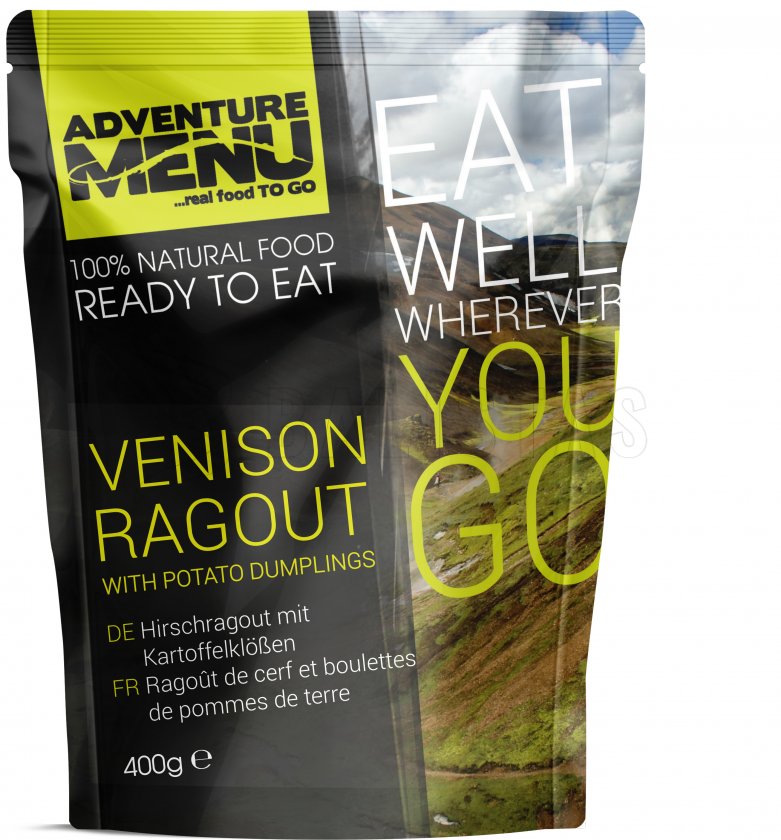 Ragoût de cerf avec petites quenelles de pommes de terre Adventure Menu