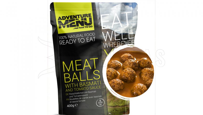 Boulettes de viande au basmati et à la sauce tomate Menu Aventure