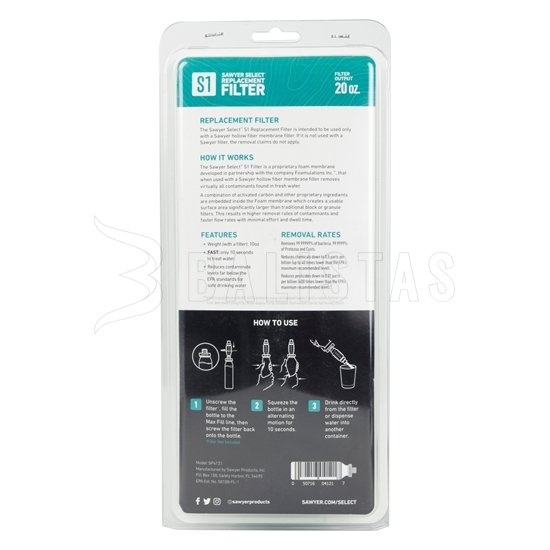 Bouteille Sawyer S1 Foam Filter