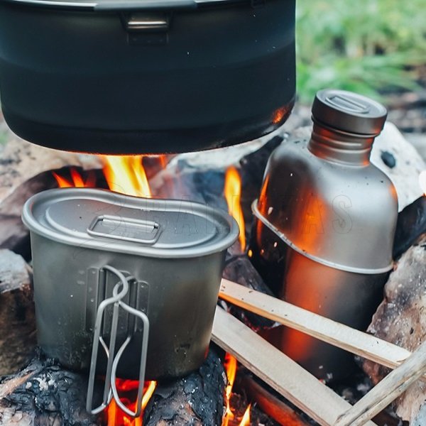 Kit de cuisson en titane Keith Canteen Mess Kit