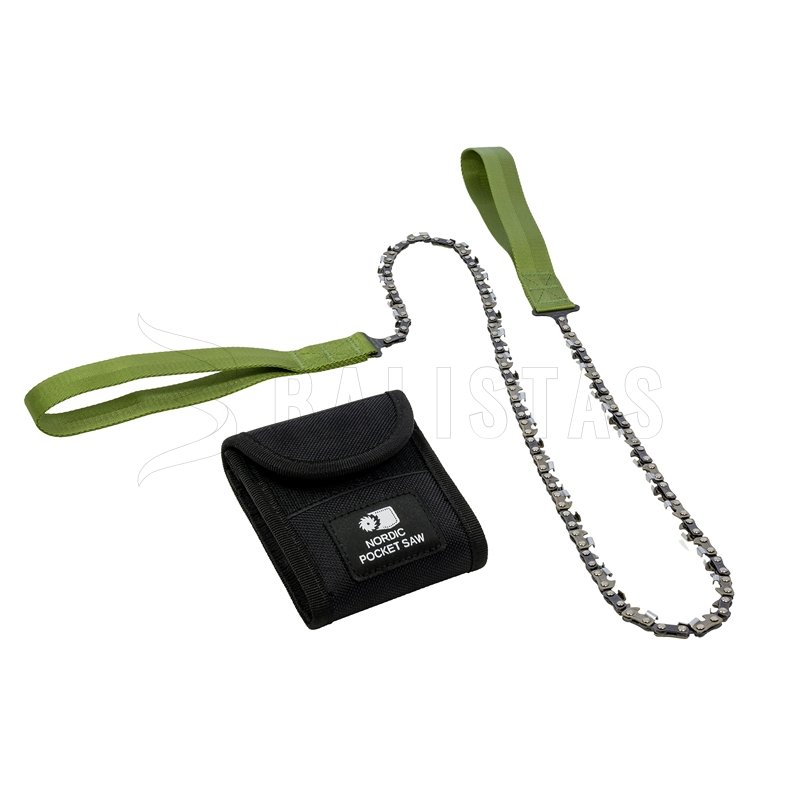 Scie à chaîne de poche Nordic Pocket Saw X-Long pour 2 personnes verte
