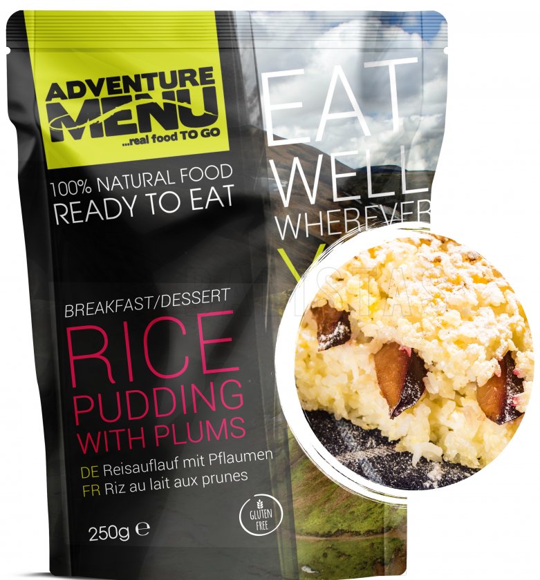 Riz au lait au four aux prunes Adventure Menu