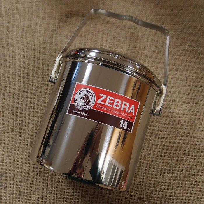 Boîte de conserve zébrée 14cm