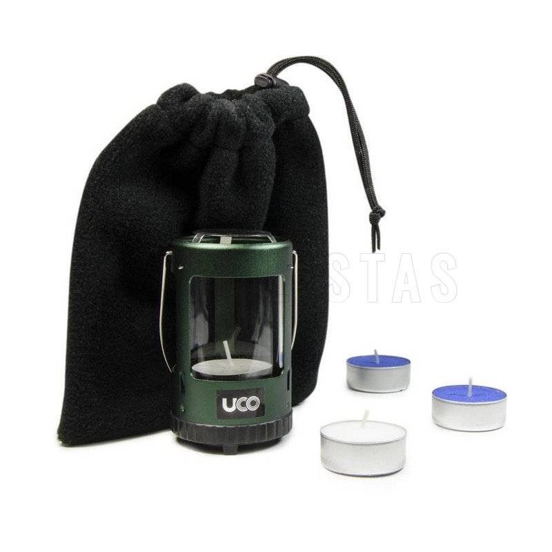 Lucerna pour bougies chauffe-plat UCO Mini Set verte
