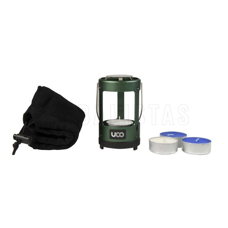 Lucerna pour bougies chauffe-plat UCO Mini Set verte