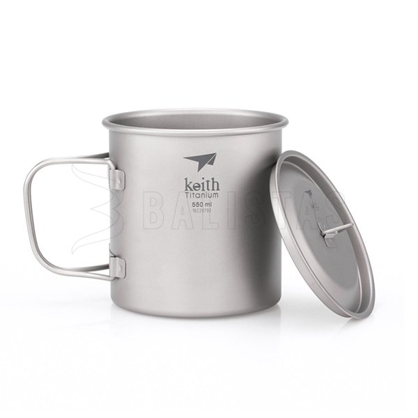 Mug Keith en titane avec couvercle 550ml