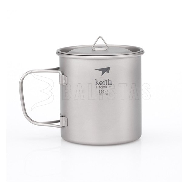 Mug Keith en titane avec couvercle 550ml