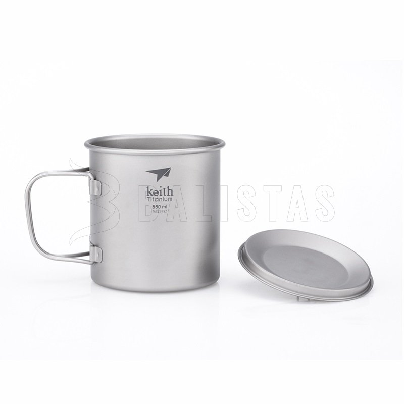 Mug Keith en titane avec couvercle 550ml