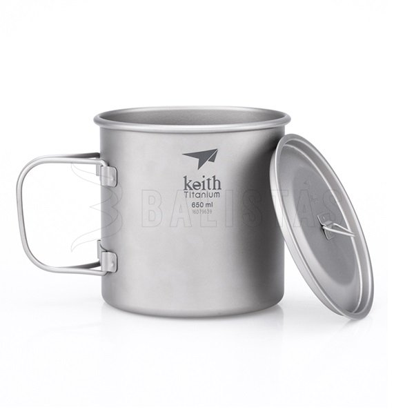 Mug Keith en titane avec couvercle 650ml