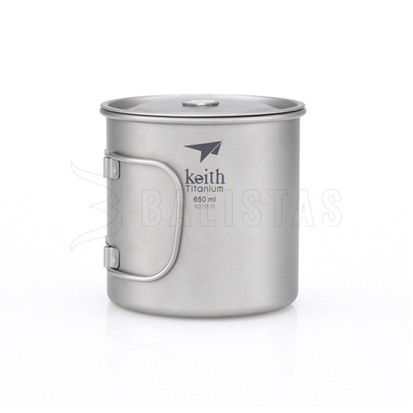 Mug Keith en titane avec couvercle 650ml