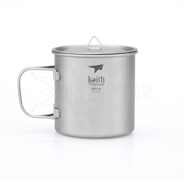 Mug Keith en titane avec couvercle 650ml