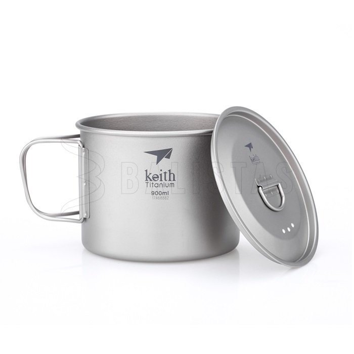 Mug Keith en titane avec couvercle 900ml