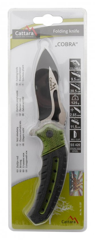 Couteau de poche Cattara Cobra vert