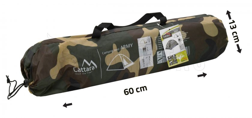 Tente Cattara Army pour 2 personnes camo