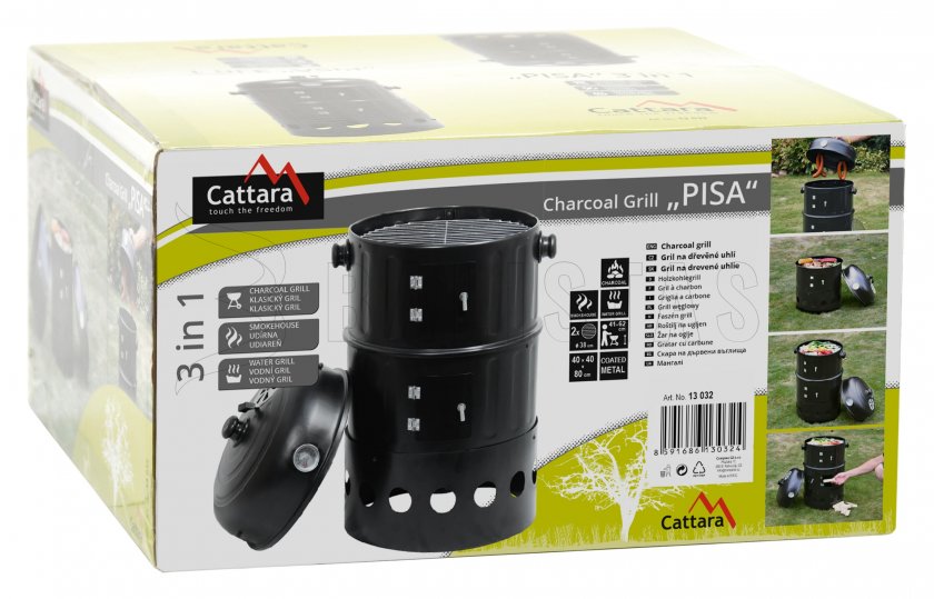 Gril et fumoir Cattata Pisa 3in1