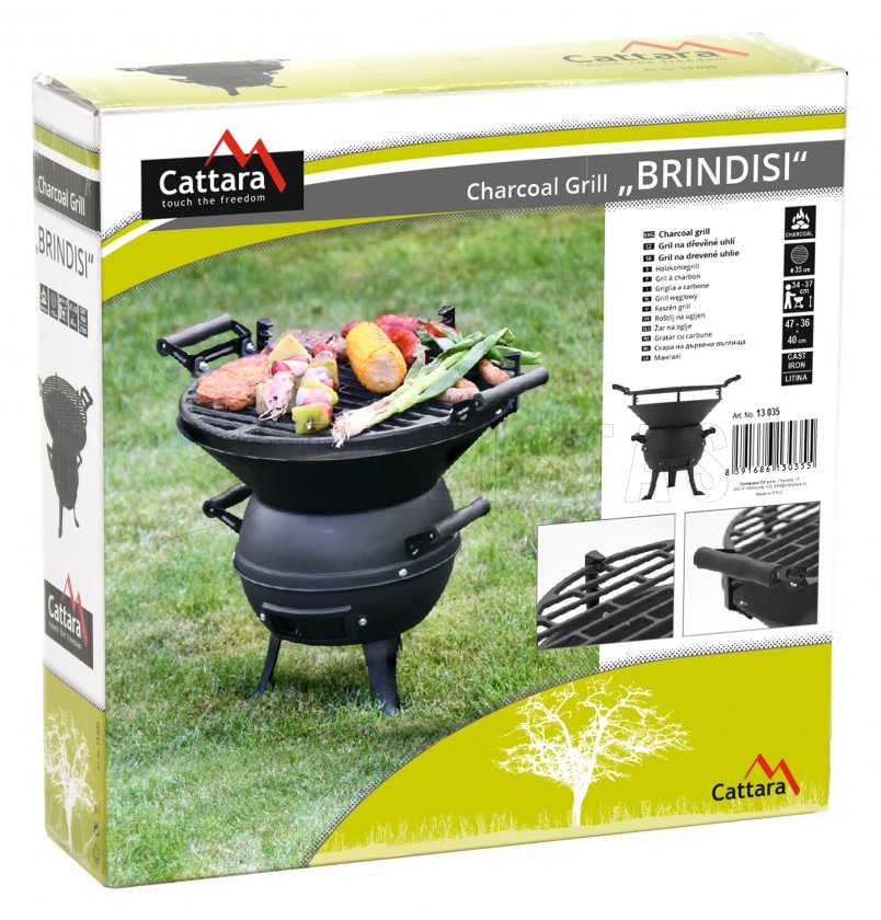 Barbecue au charbon de bois en fonte Cattara Brindisi 35cm
