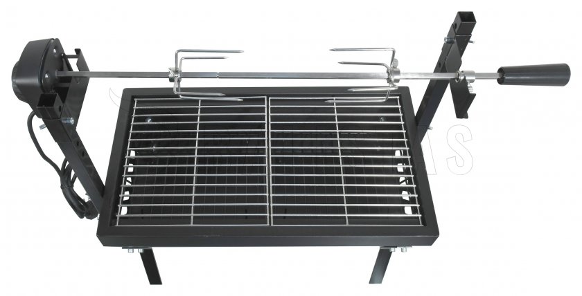 Grille de barbecue Cattara avec fourchette rotative