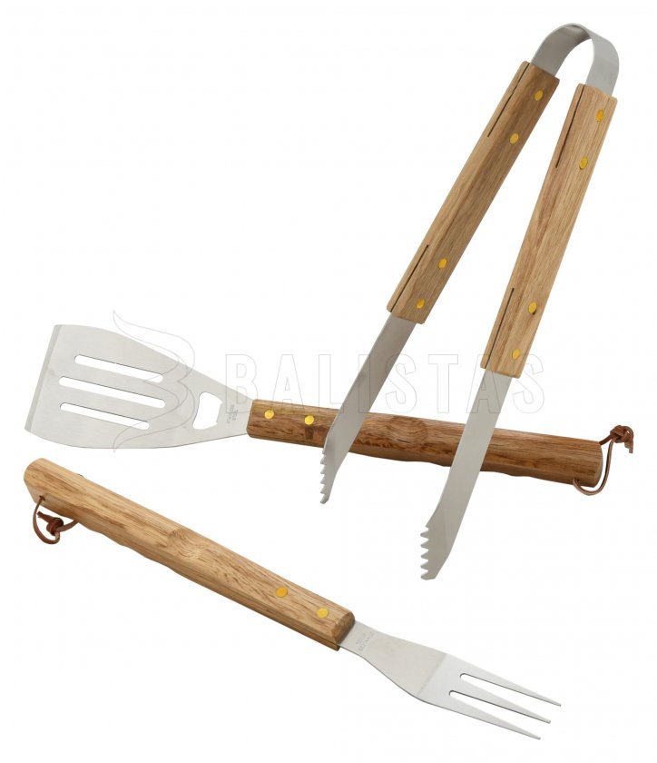 Outils pour grillades Cattara Wood set 3pcs