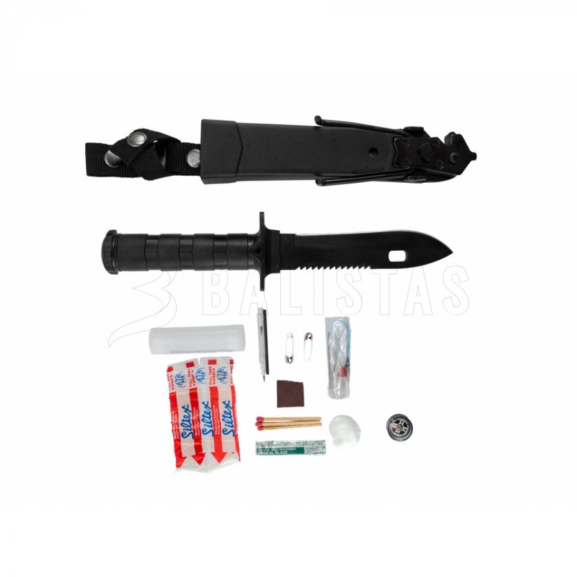 Couteau de survie Fox Outdoor Skaut noir