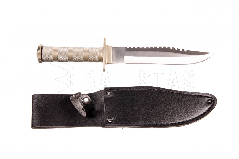 Couteau de survie Fox Outdoor avec étui en cuir