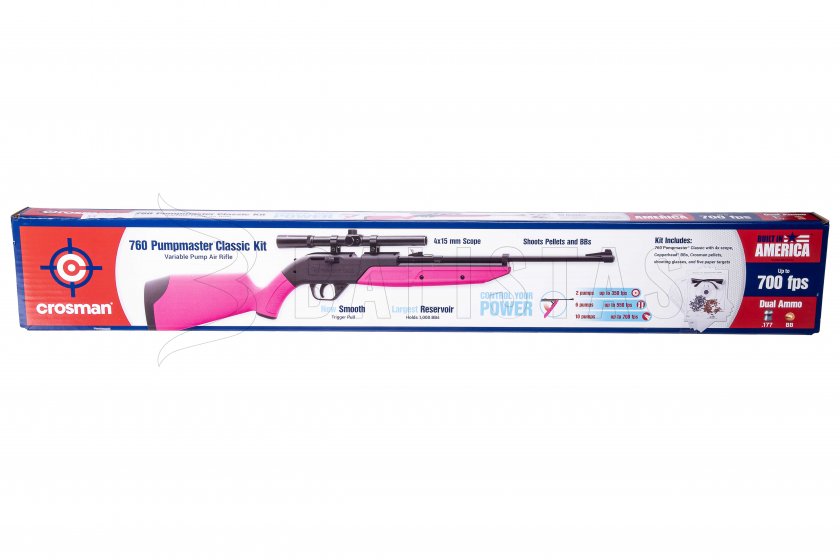 Carabine à air comprimé Crosman Pumpmaster 760 SET 4,5mm rose