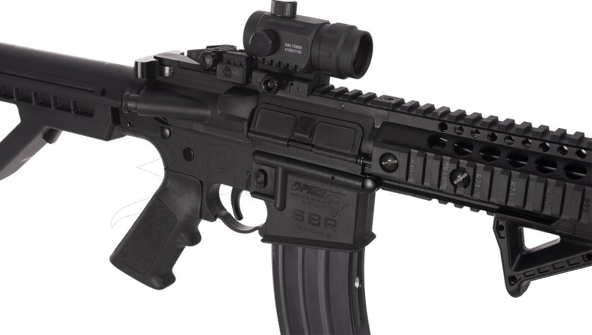 Carabine à air Crosman DPMS SBR Full Auto 4,5 mm avec viseur point rouge