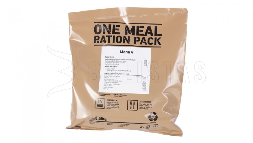 MRE One Meal, Menu IV – Bœuf aux champignons