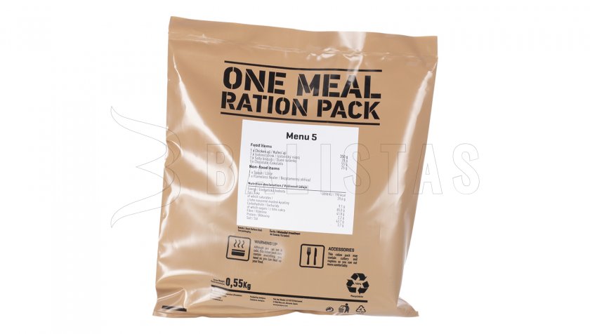 MRE One Meal, Menu V – Poulet aji