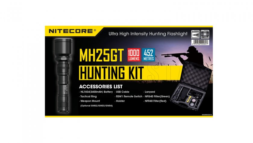 Kit de chasse Nitecore MH25GT