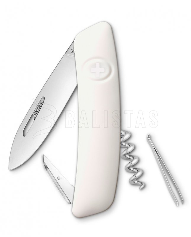 Couteau de poche suisse Swiza D01 blanc