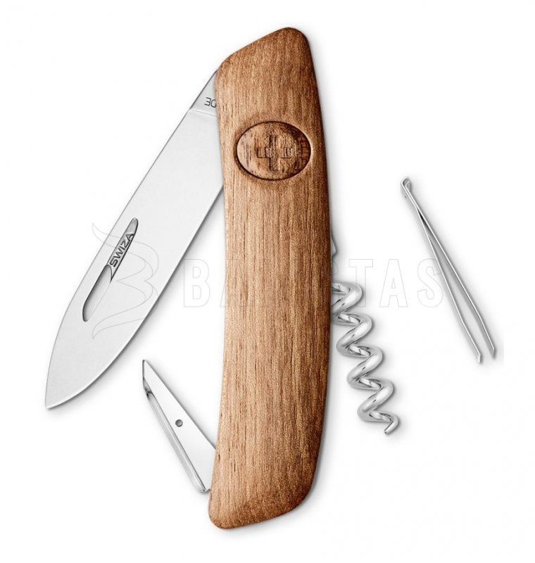 Couteau de poche suisse Swiza D01 bois de noyer