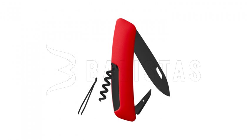 Couteau de poche suisse Swiza D01 Allblack rouge