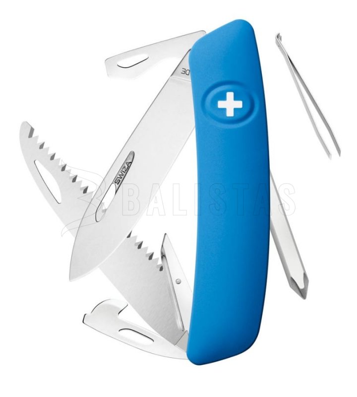 Couteau de poche suisse Swiza D06 bleu