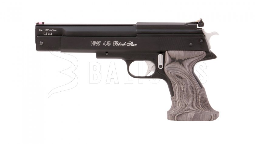 Pistolet à air comprimé Weihrauch HW 45 Black Star 4,5mm