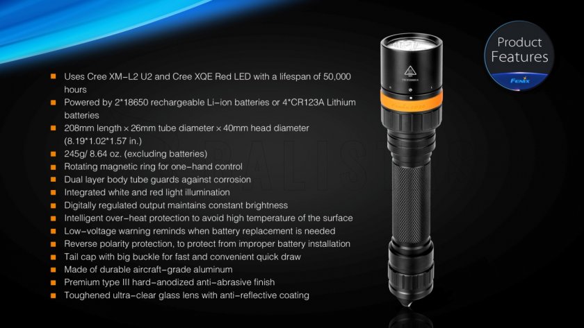 Lampe de poche LED de plongée Fenix SD20