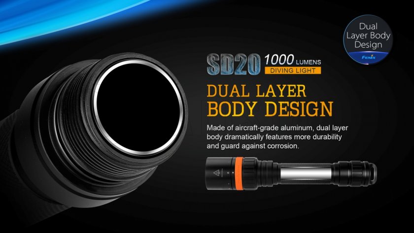 Lampe de poche LED de plongée Fenix SD20