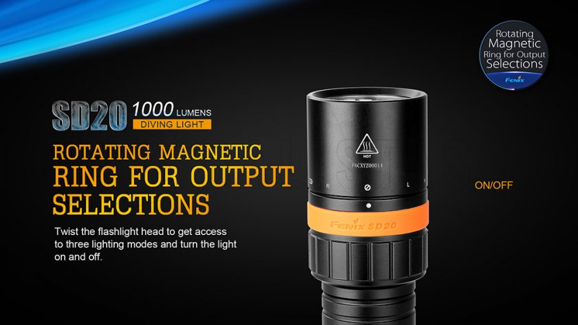 Lampe de poche LED de plongée Fenix SD20