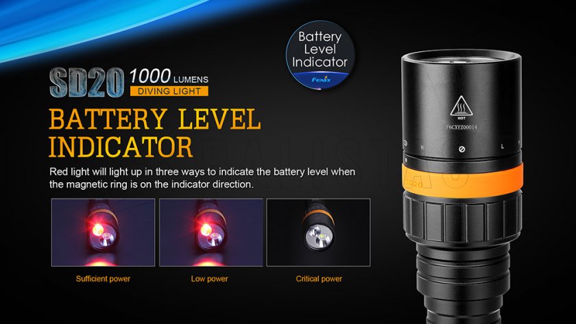 Lampe de poche LED de plongée Fenix SD20