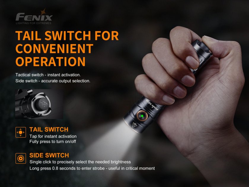 Lampe Fenix LD30 + accu USB 3500 mAh