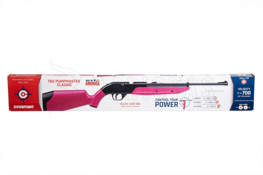 Carabine à air comprimé Crosman Pumpmaster 760 4,5mm rose