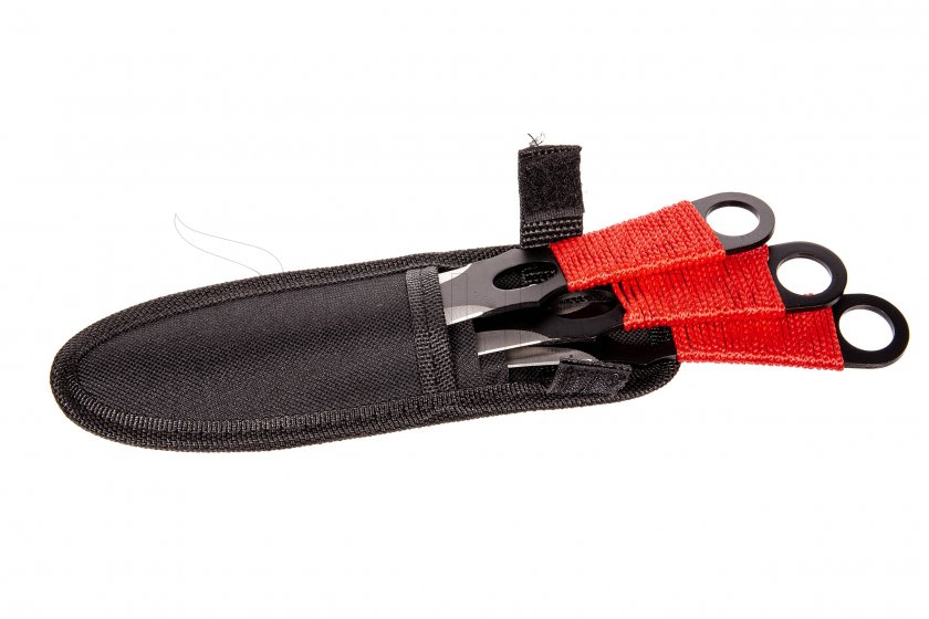 Set de couteaux de lancer Kandar paracorde rouge (82)